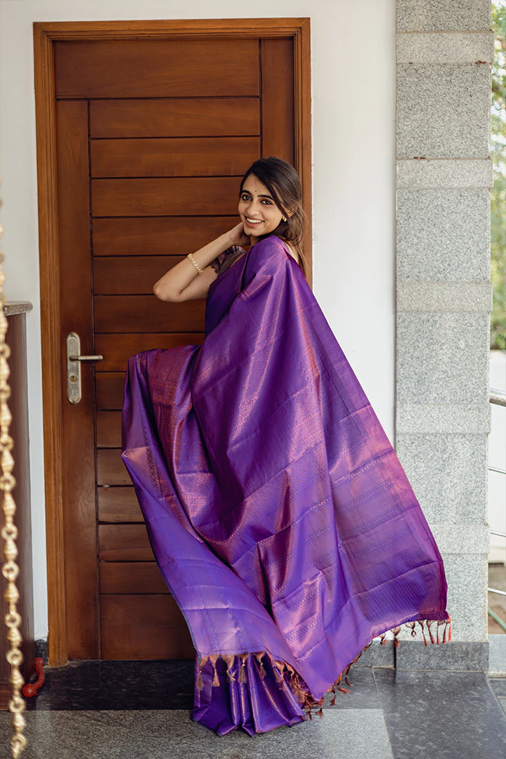 Buy Kora Muslin Ready to Wear Semi Silk Saree With Zari Border Online